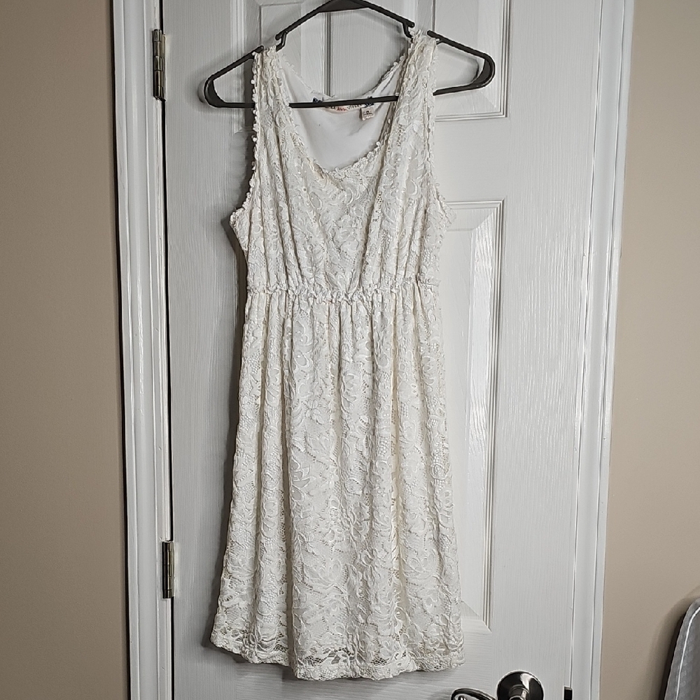 Chelsea & Violet Ivory Lace‎ Midi Dress Easter Spring
